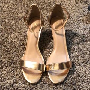 Rose gold high heels